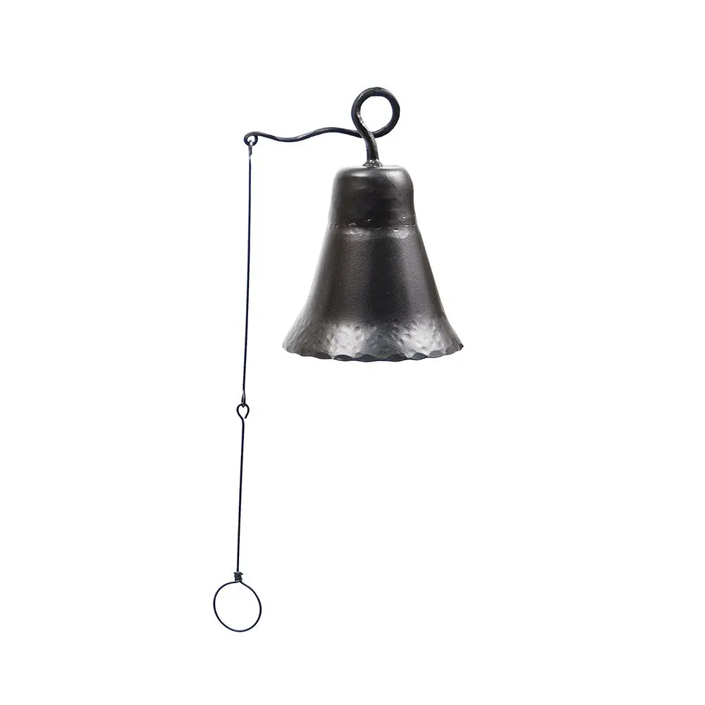 Achla Designs Wrought Iron Bell, Medium | Hand-Forged Outdoor Wind Chime in Graphite Finish - main product image