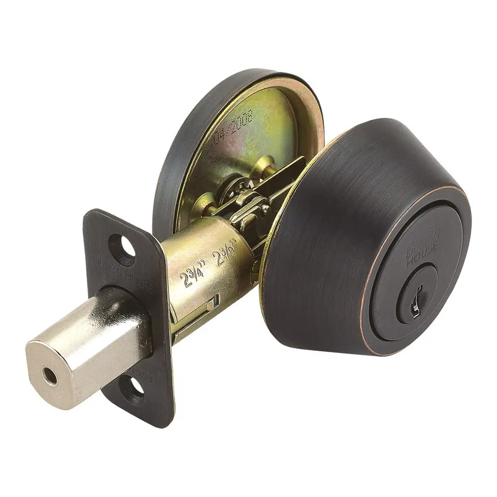 Design House Pro Series Single Cylinder Deadbolt, Oil Rubbed Bronze | ANSI Grade 3 Security - main product image
