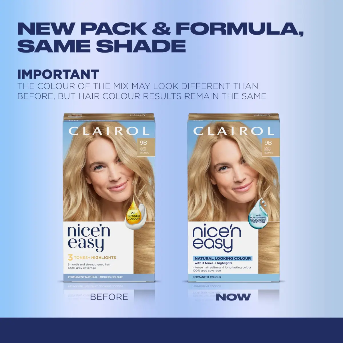 Clairol Nice'n Easy Permanent Hair Dye 9 Light Blonde Pack of 3 | Natural Looking Color with 100% Gray Coverage - view 2