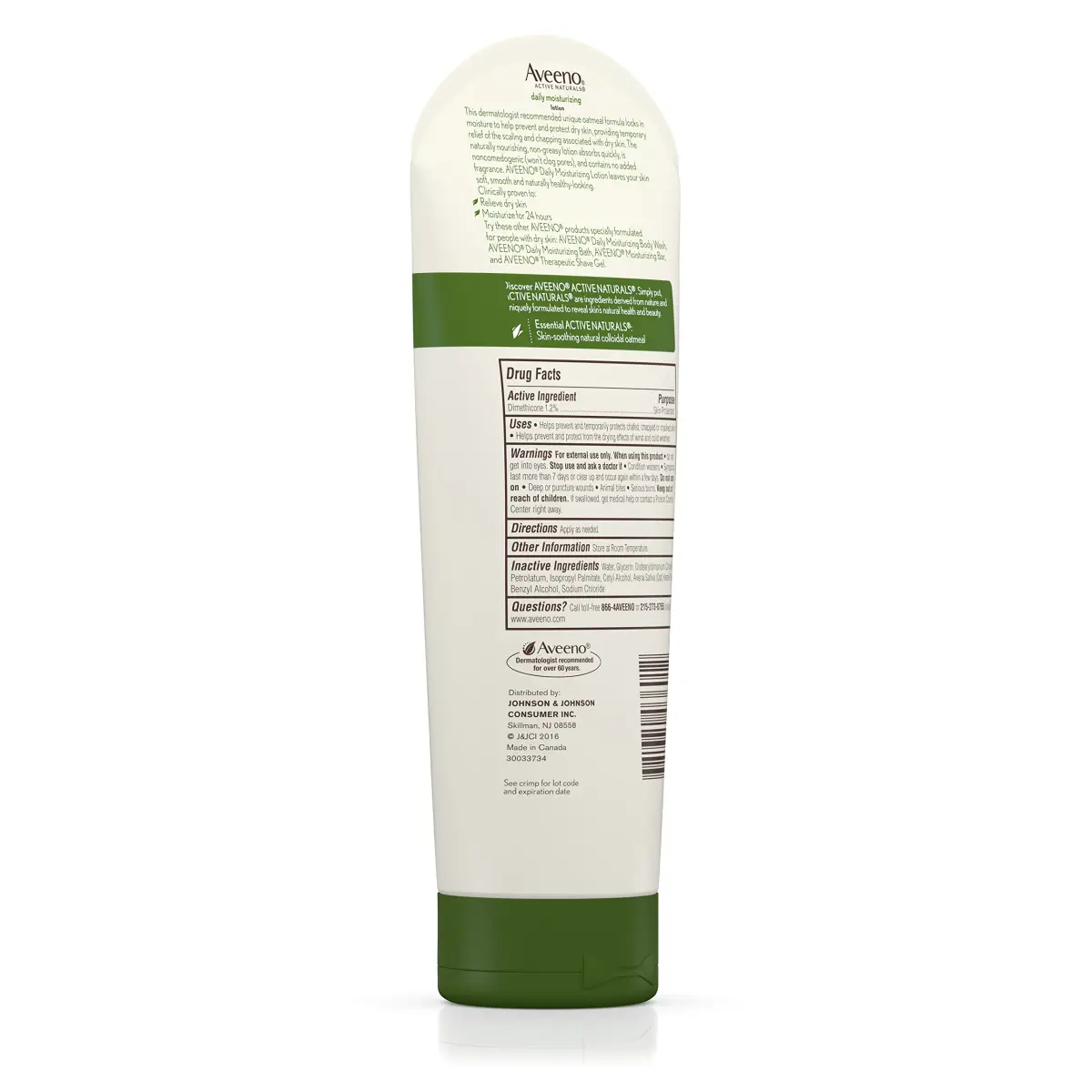 Aveeno Daily Moisturizing Body Lotion, Fragrance-Free, 8 Ounce Tubes (Pack of 3) - view 3