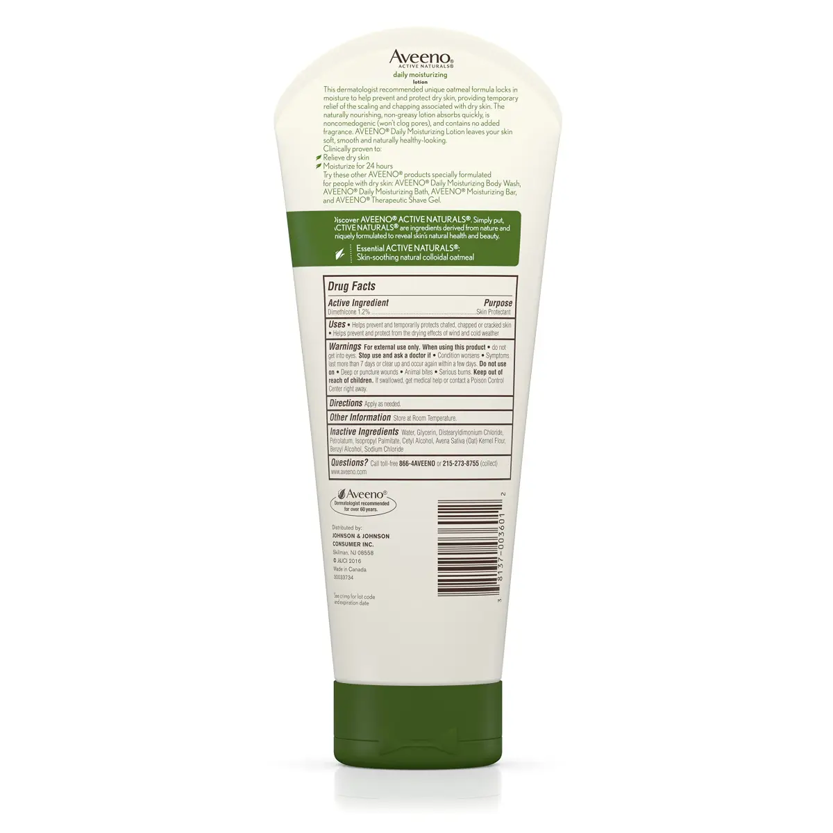 Aveeno Daily Moisturizing Body Lotion, Fragrance-Free, 8 Ounce Tubes (Pack of 3) - view 4