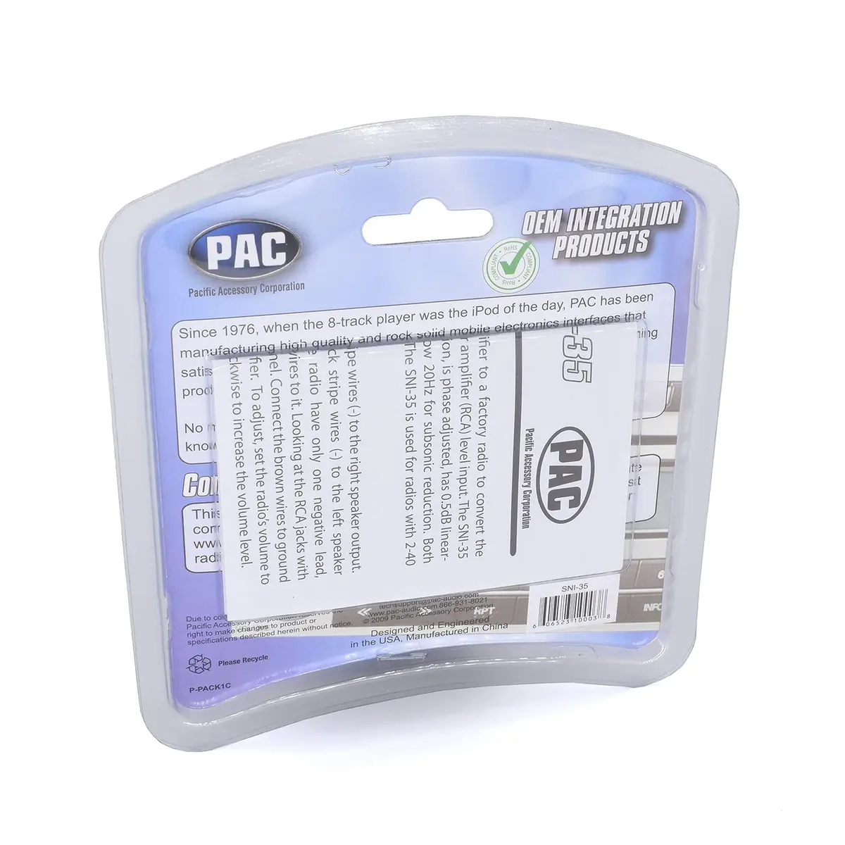 PAC SNI-35 2-Channel Line Out Converter 1.2x6.25x5.9 inches | Adds Amplifier to Factory Radio - view 3