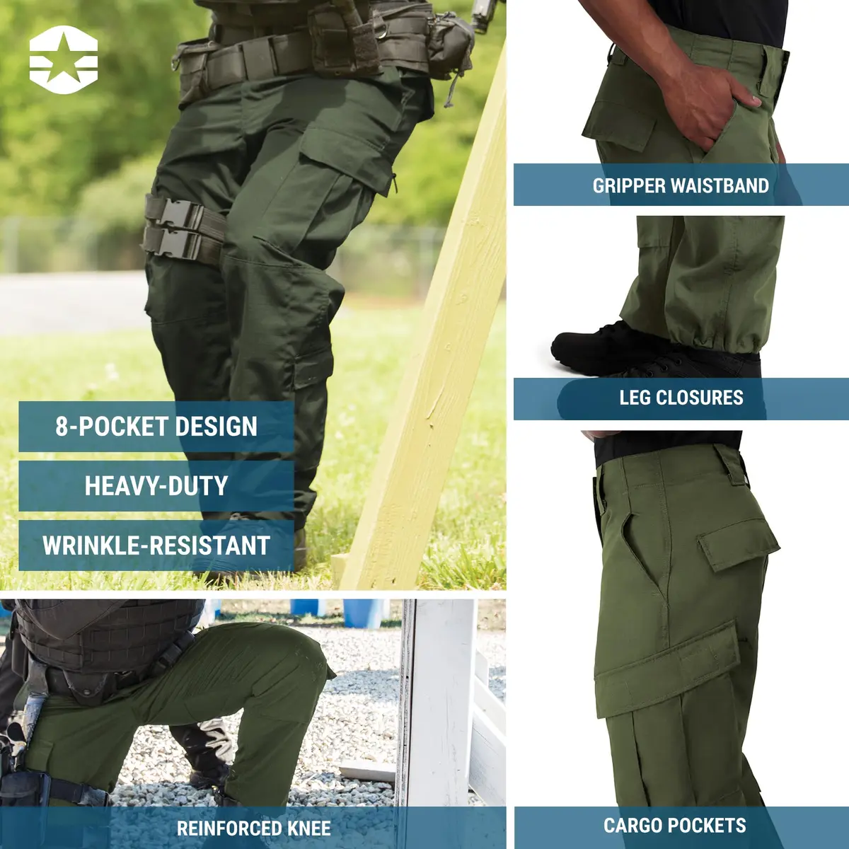 Propper TAC.U Trouser, Olive, 36 Regular | Military-Style Law Enforcement Pant - view 4