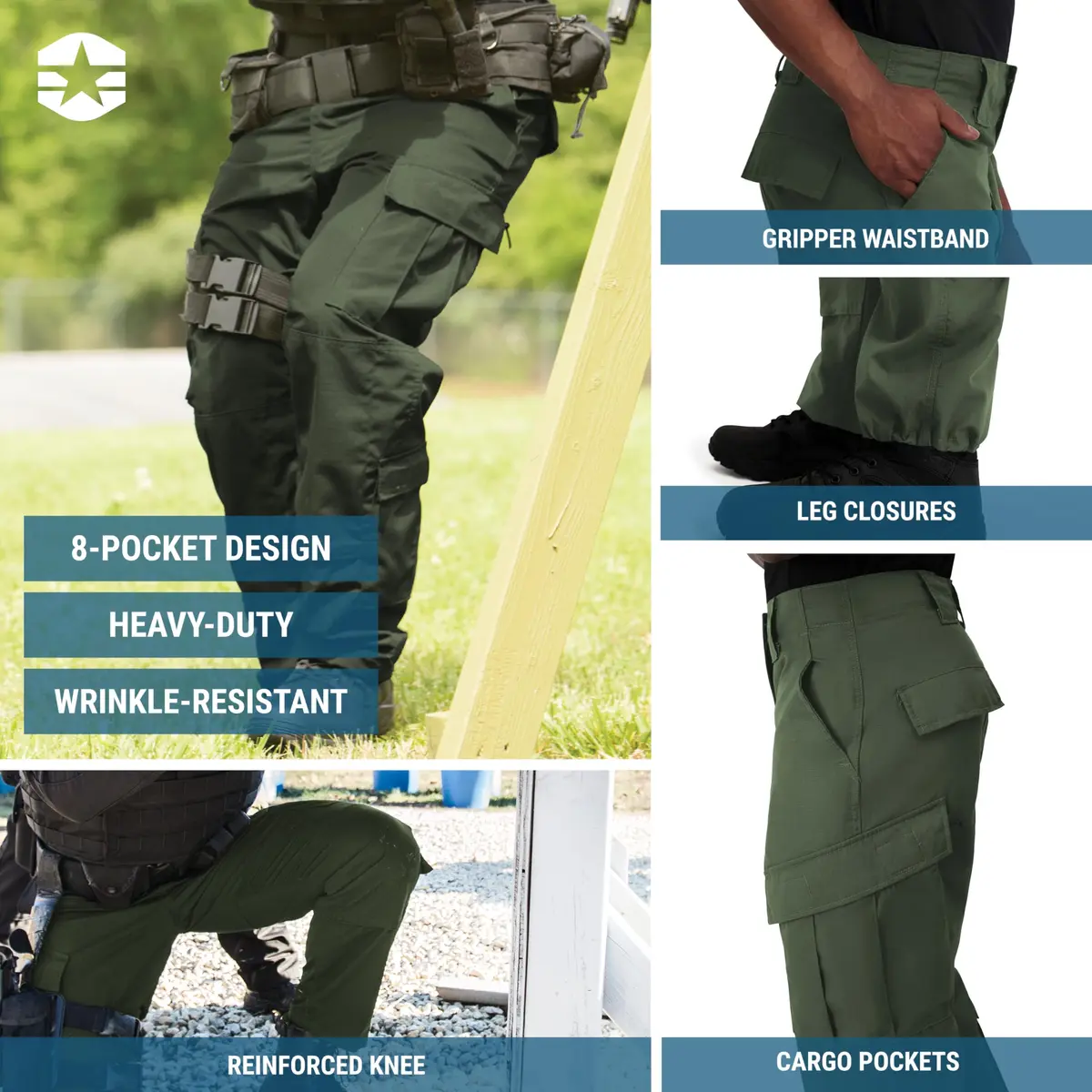 Propper TAC.U Trouser, Olive, 36 Regular | Military-Style Law Enforcement Pant - view 5