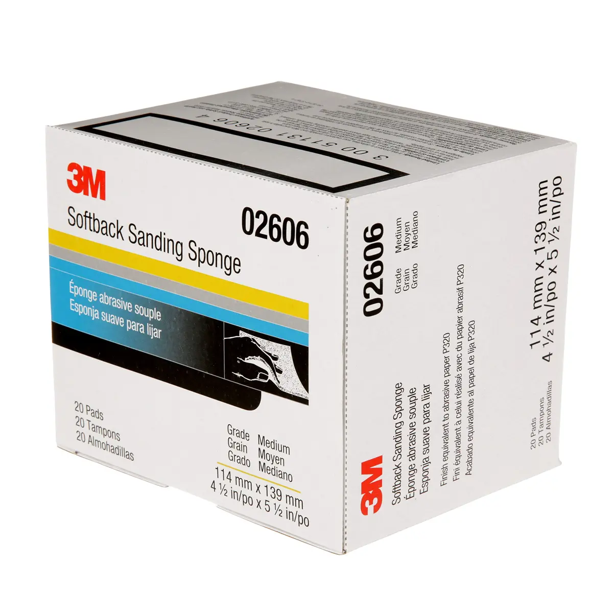 3M Softback Sanding Sponge 02606 4.5 x 5.5 in | Flexible, Long-Lasting, Precise Hand Sanding - view 8