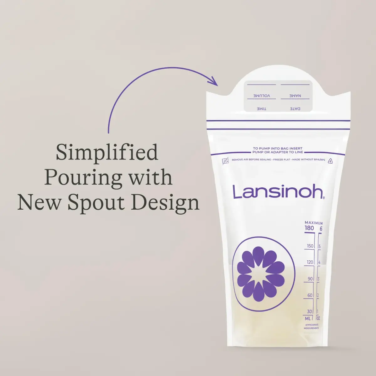 Lansinoh Breastmilk Storage Bags 6 Ounce 75 Count | BPA/BPS-Free for Safe Storage - view 8