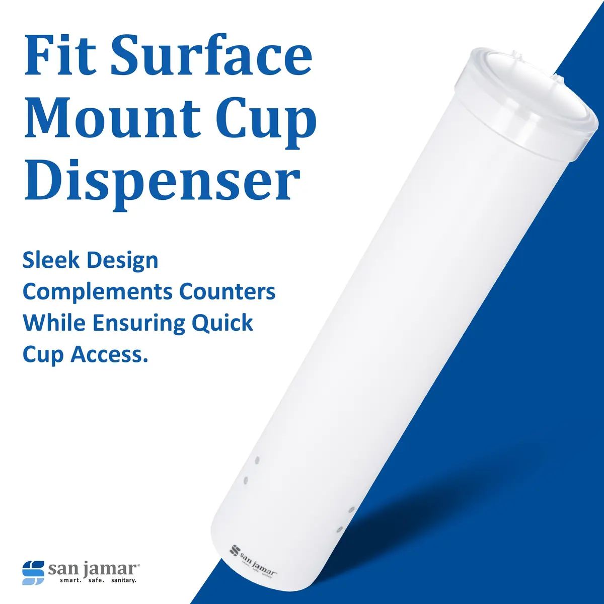 San Jamar 16-Inch Pull-Type Cup Dispenser for 4-10 oz Flat/Cone Cups | Space-Saving, Durable, Easy to Refill - view 5