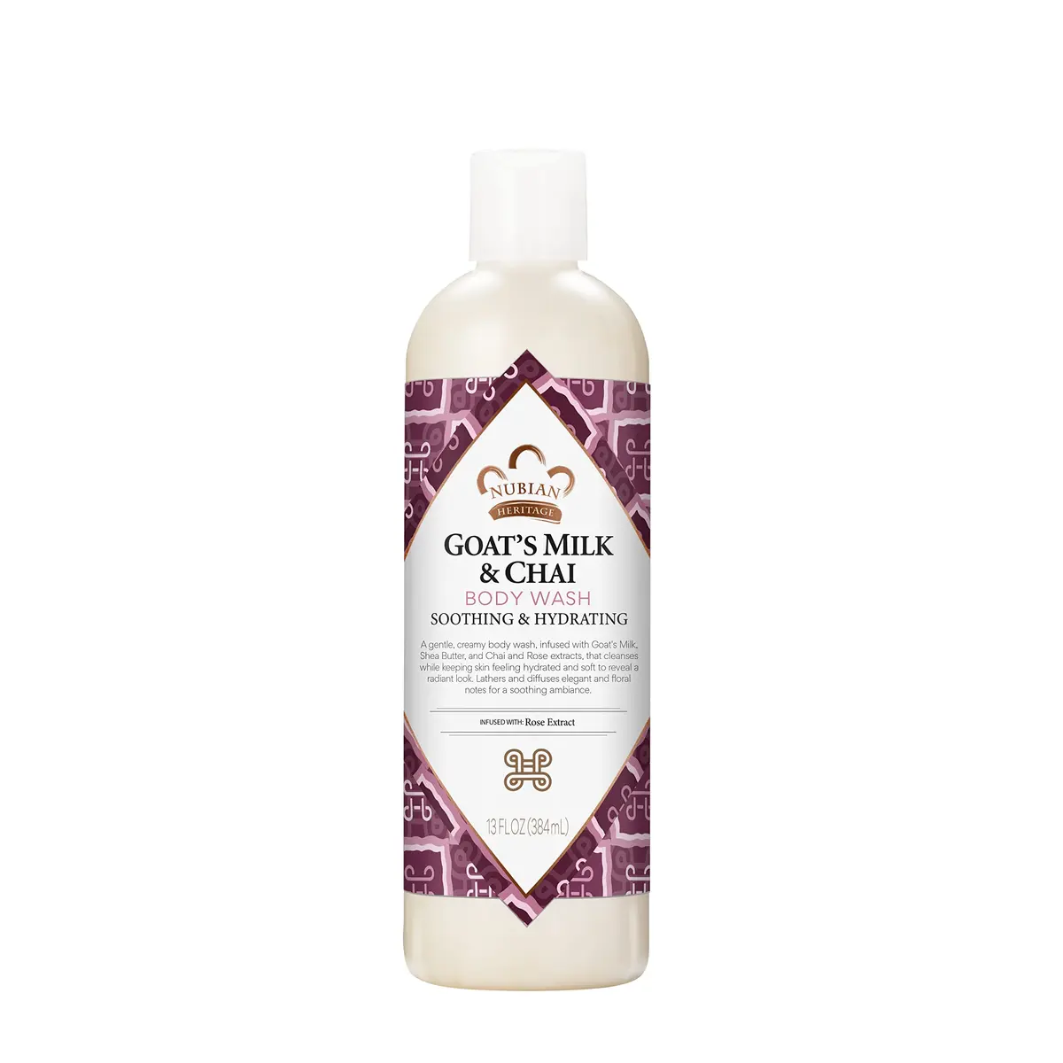 Nubian Heritage Goats Milk and Chai Body Wash 384ml (13 Fl Oz) | Soothing & Hydrating Body Cleanser - main product image