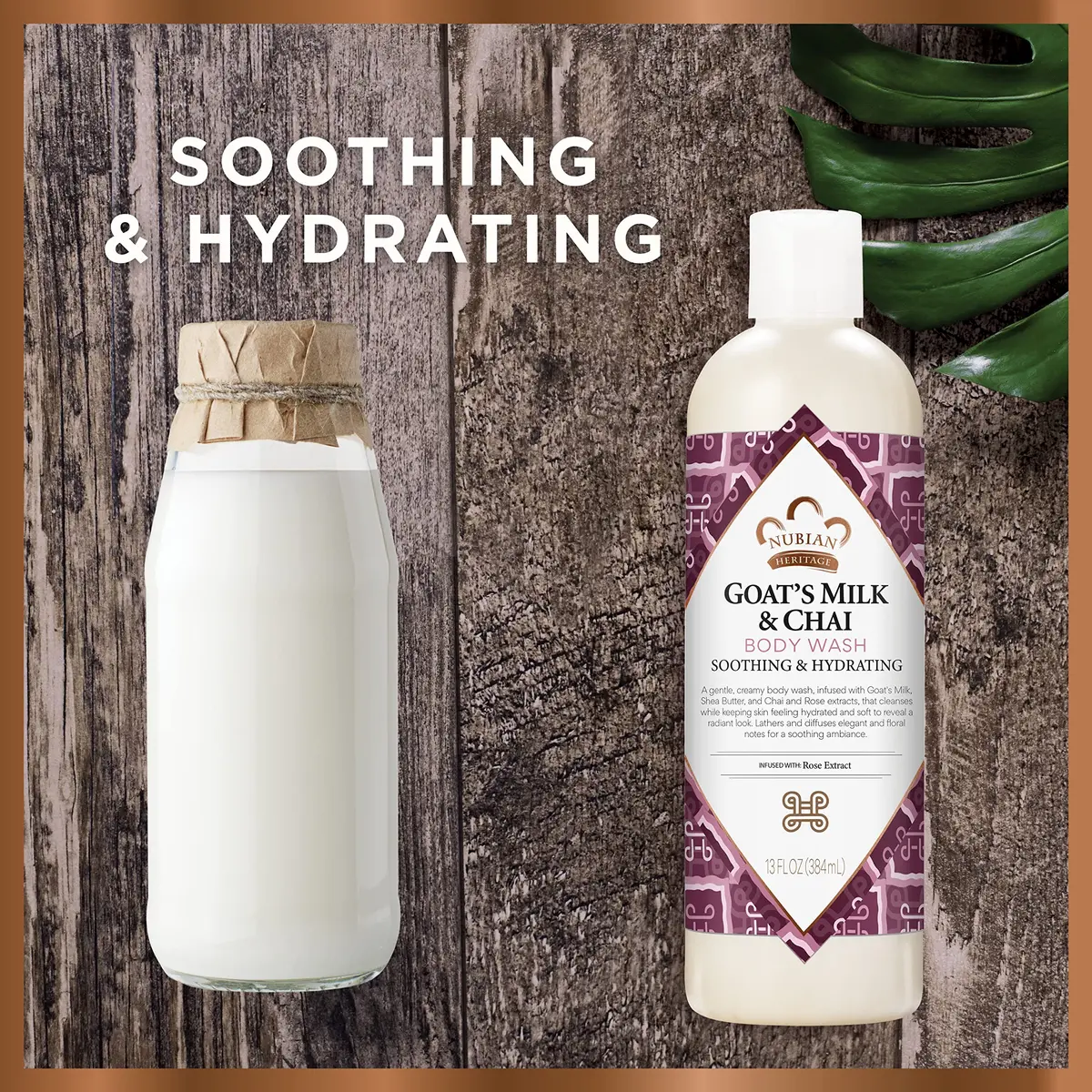 Nubian Heritage Goats Milk and Chai Body Wash 384ml (13 Fl Oz) | Soothing & Hydrating Body Cleanser - view 5