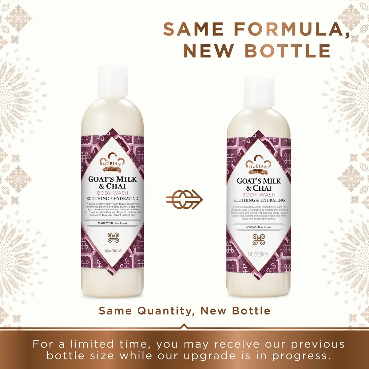 Nubian Heritage Goats Milk and Chai Body Wash 384ml (13 Fl Oz) | Soothing & Hydrating Body Cleanser - view 6