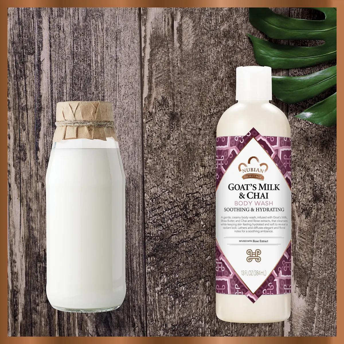 Nubian Heritage Goats Milk and Chai Body Wash 384ml (13 Fl Oz) | Soothing & Hydrating Body Cleanser - view 7