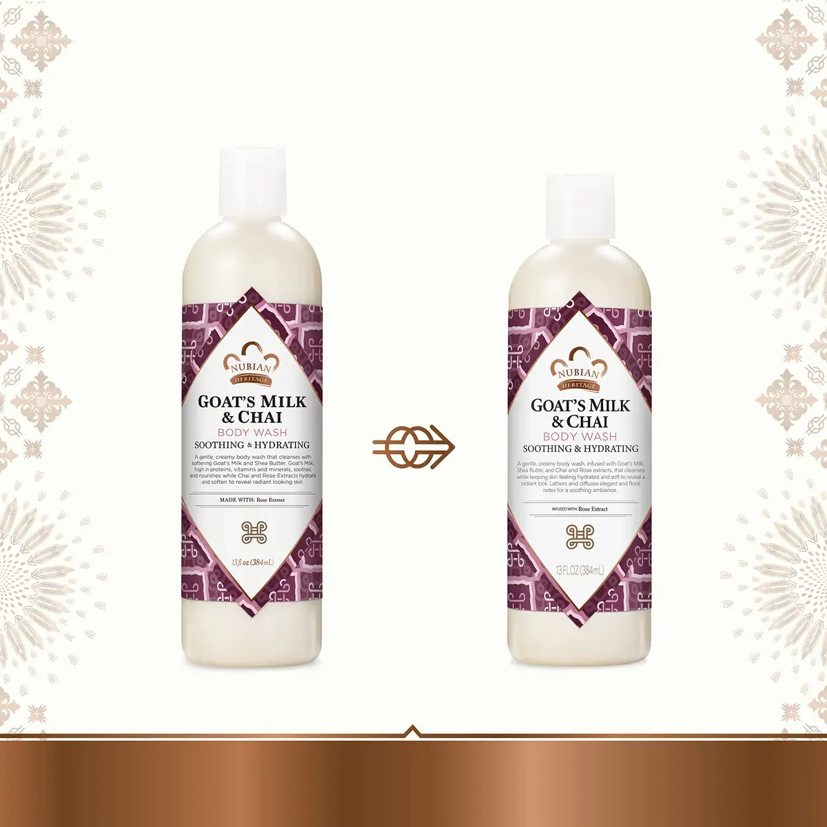 Nubian Heritage Goats Milk and Chai Body Wash 384ml (13 Fl Oz) | Soothing & Hydrating Body Cleanser - view 8