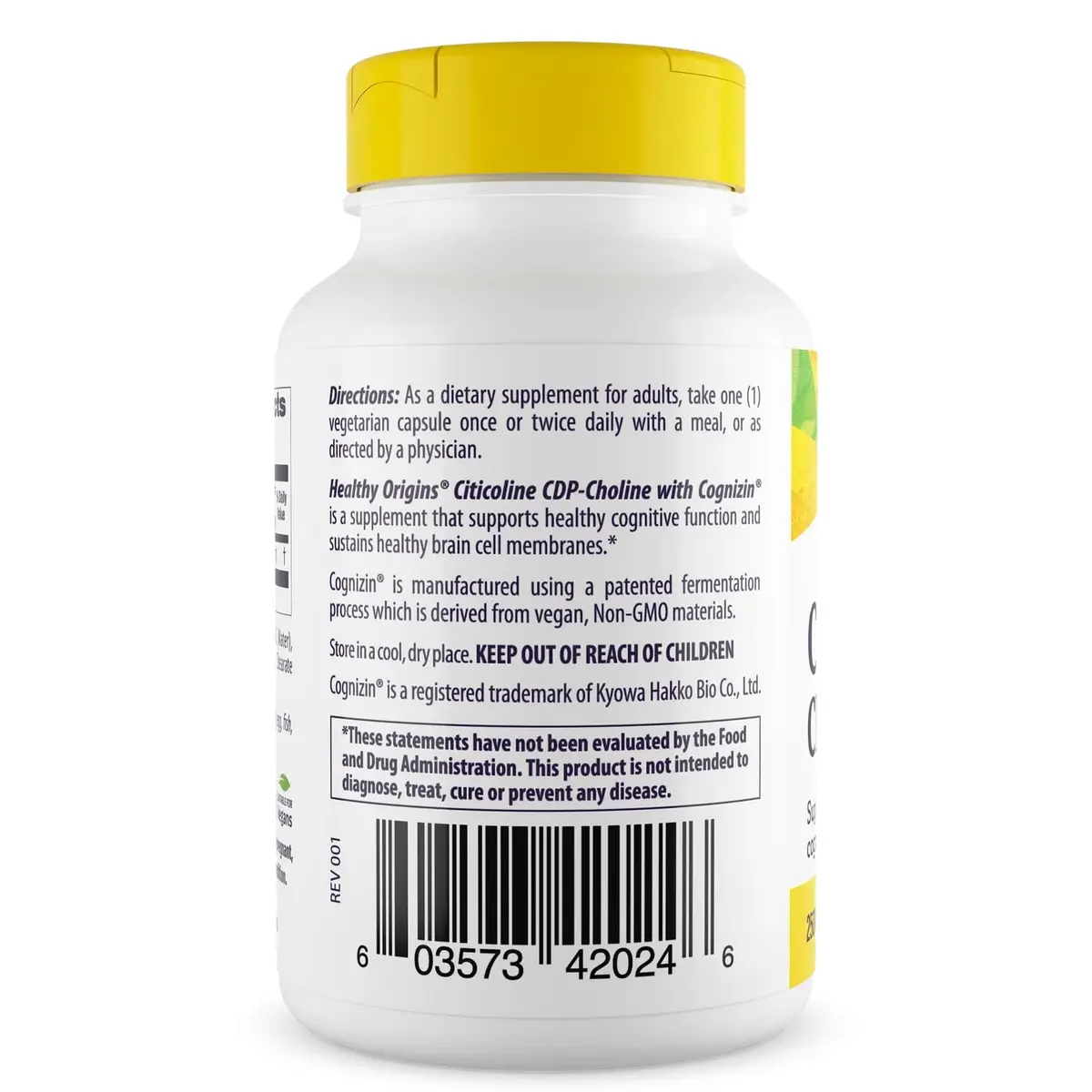 Healthy Origins Cognizin Citicoline 250 mg | Brain & Memory Support in India - view 2