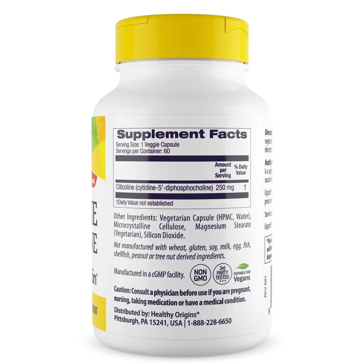 Healthy Origins Cognizin Citicoline 250 mg | Brain & Memory Support in India - view 3