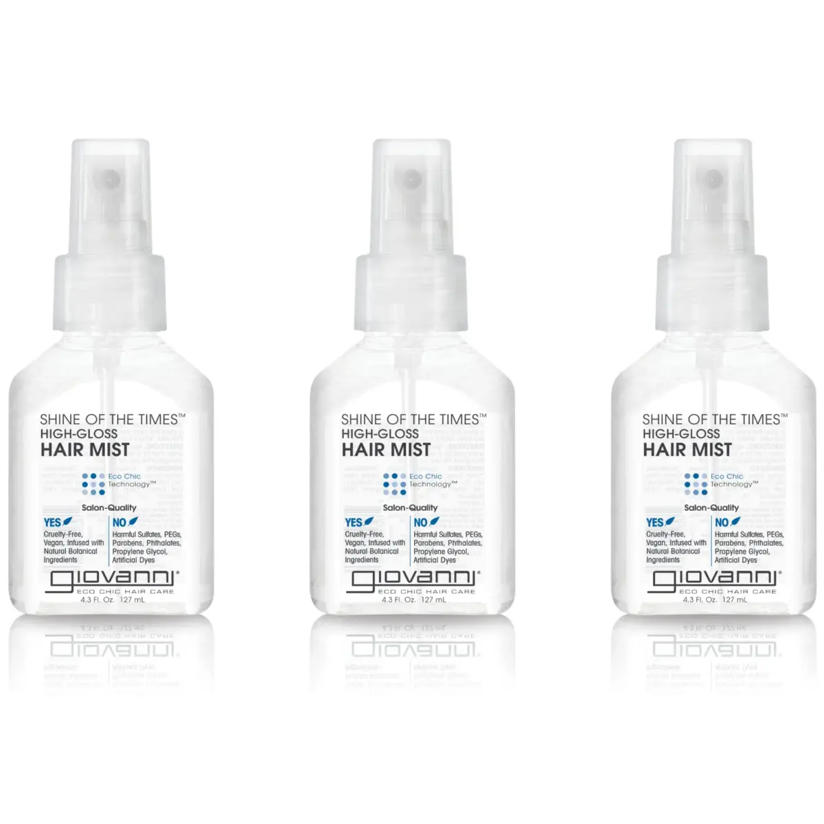 GIOVANNI Shine of the Times Finishing High-Gloss Hair Mist 12.9 Fl Oz (3 Pack) | Seals Style & Smoothes Frizz - main product image