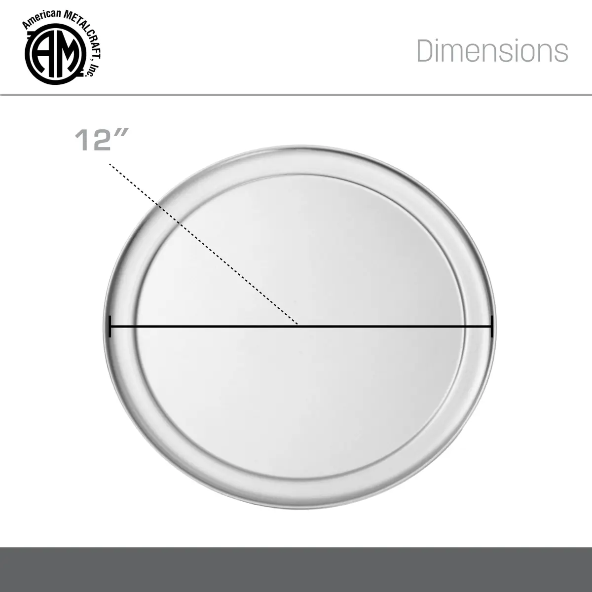 American Metalcraft TP12 12-Inch Aluminum Pizza Pan | Durable, Even Heating, Wide Rim - view 5