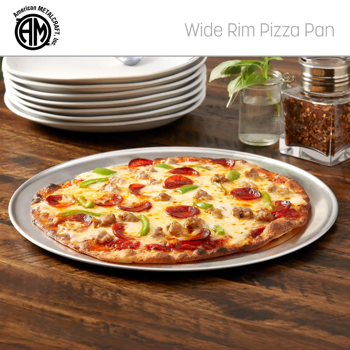 American Metalcraft TP12 12-Inch Aluminum Pizza Pan | Durable, Even Heating, Wide Rim - view 8
