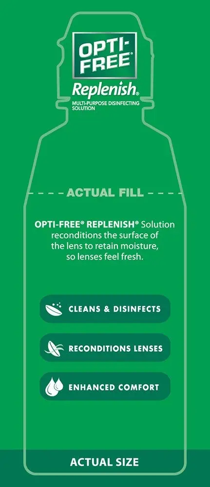 Opti-Free Replenish Multi-Purpose Disinfecting Solution with Lens Case (Pack of 4) | Long-Lasting Moisture & Disinfection - view 4