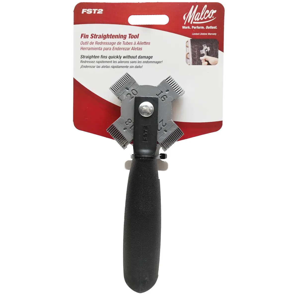 Malco FST2 Fin Straightening Tool for 16-22 FPI | HVAC Coil Maintenance - view 3