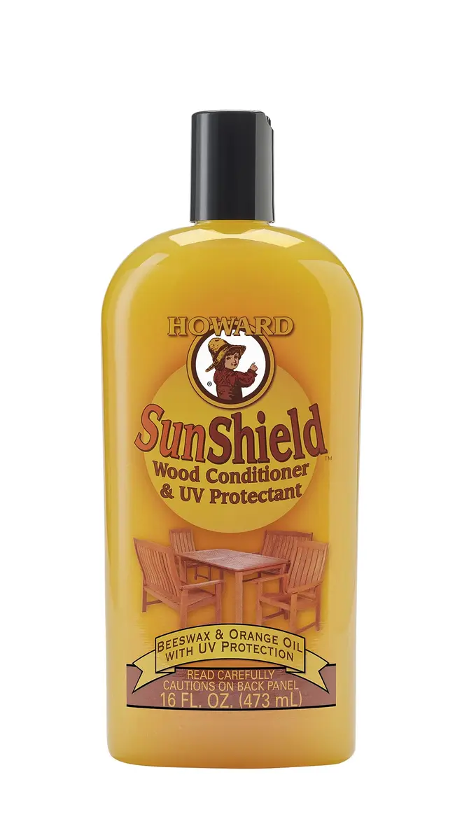Howard SunShield Beeswax Furniture Polish - Outdoor Wood Protection 16 Fl Oz | UV & Sun Damage Guard - main product image