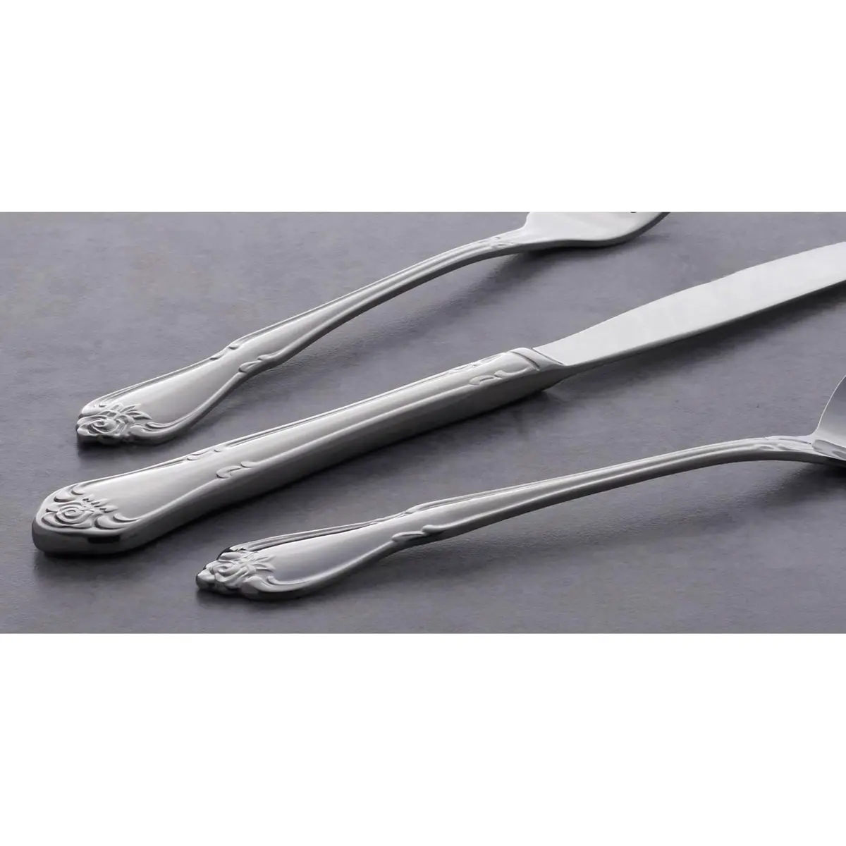 Oneida True Rose Teaspoons Silverware Set for 4 | Vintage Design, Dishwasher Safe - view 5