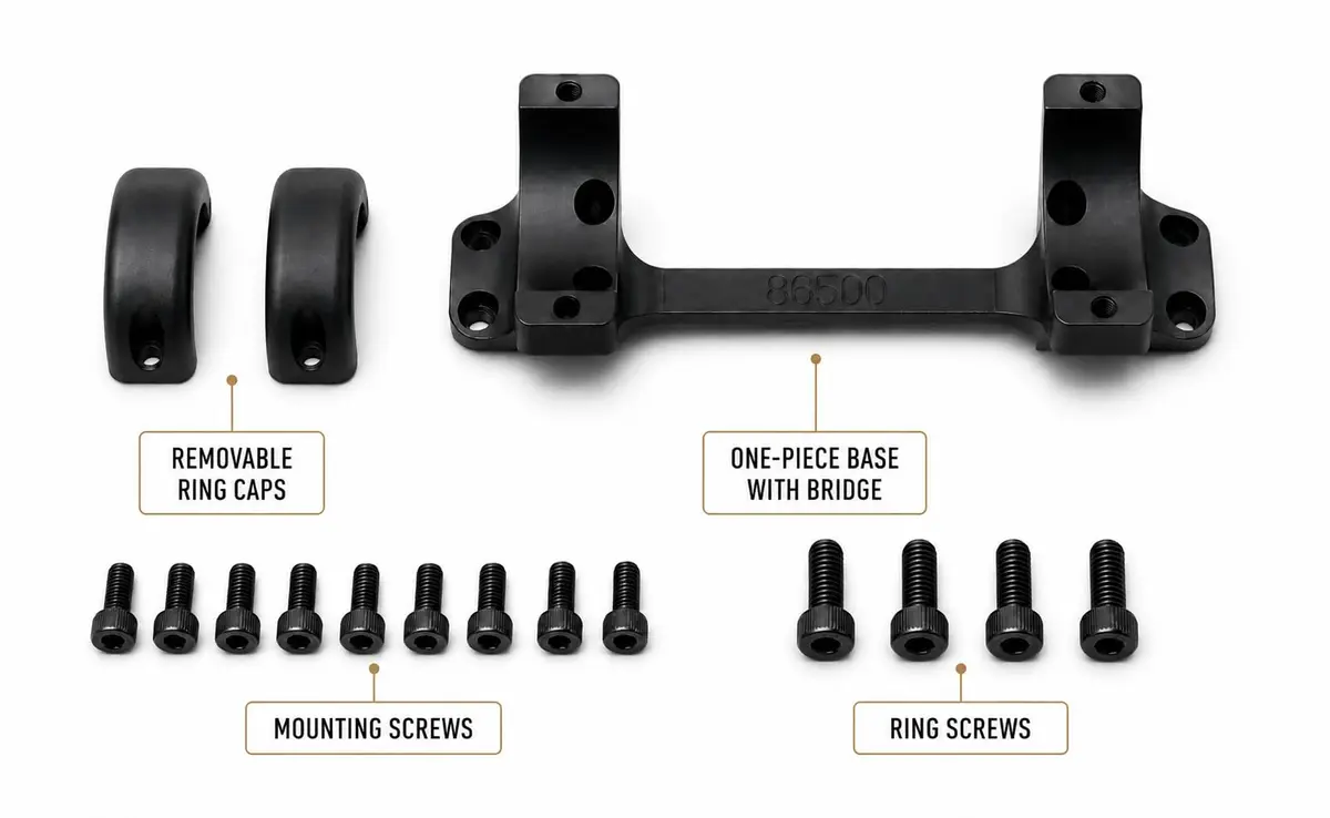 Game Reaper Browning X Bolt Short Action Medium Mount (Black, 30mm) | Precision Aluminum Scope Mount - view 2