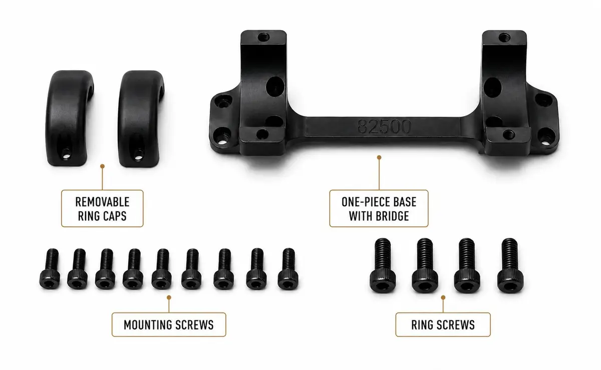 Game Reaper Browning X Bolt-Short Action-High Mount (Black, 1 inch) | Precision Rifle Scope Mount for Browning X-Bolt - view 2