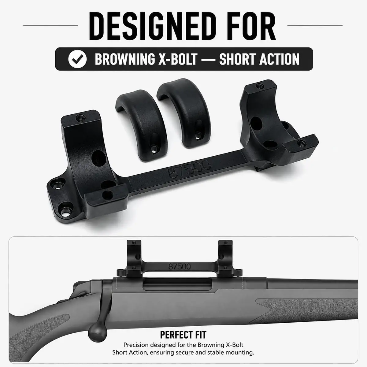 Game Reaper Browning X Bolt - Short Action - High Mount (Black, 30mm) | Precision Optics Mount for Hunting - view 3