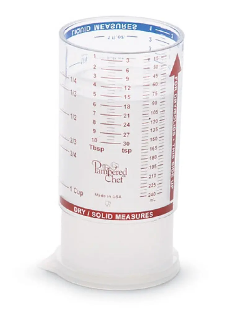 Pampered Chef Mini Measure All Cup | Adjustable Liquid & Solid Measuring Tool - main product image