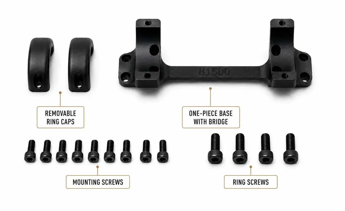 Game Reaper Browning X Bolt-Short Action-Medium Mount (Black, 1 inch) | Precision Optics Mount for Hunting - view 2