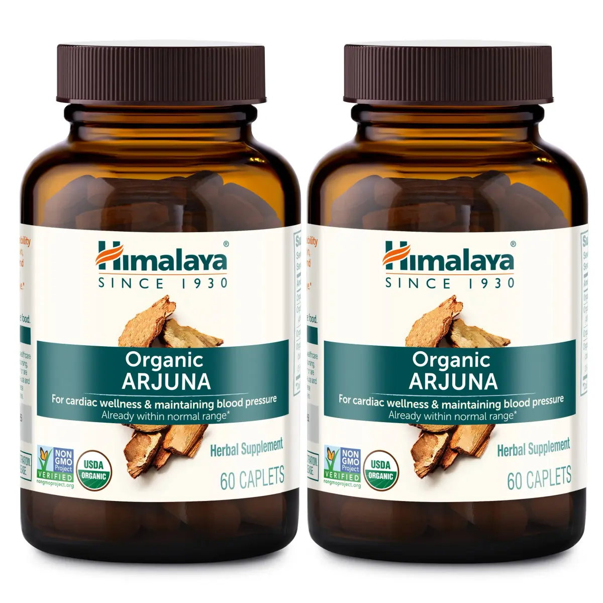 Himalaya Organic Arjuna Caplets 700 mg (120 Caplets Total) | USDA Certified Organic Heart Support - main product image
