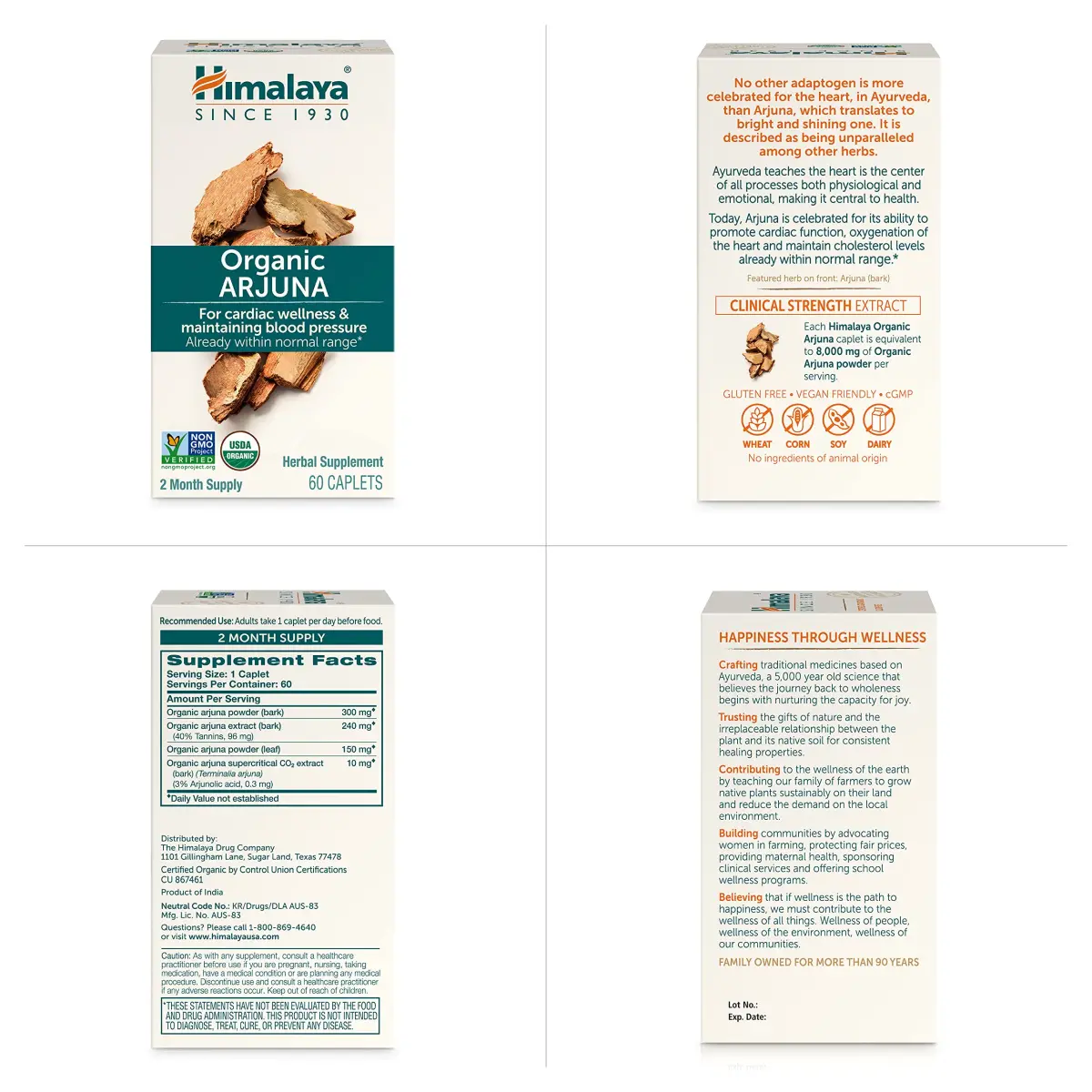 Himalaya Organic Arjuna Caplets 700 mg (120 Caplets Total) | USDA Certified Organic Heart Support - view 7