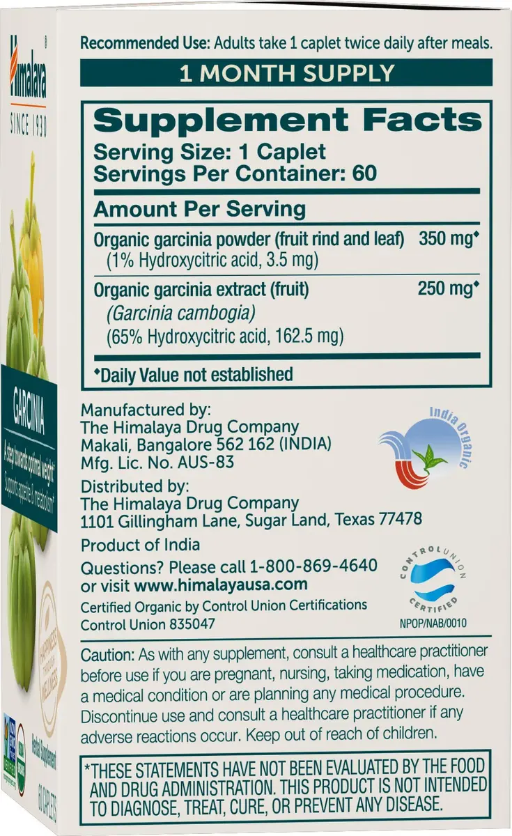 Himalaya USDA Organic Garcinia Cambogia 600 mg | Supports Weight & Metabolism - view 2