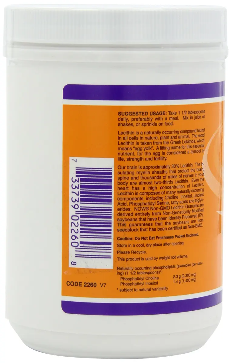 NOW Lecithin Granules 1-Pound (Pack of 2) | Soy-Based, Unflavoured, Nutritional Support for Energy & Fertility - view 5