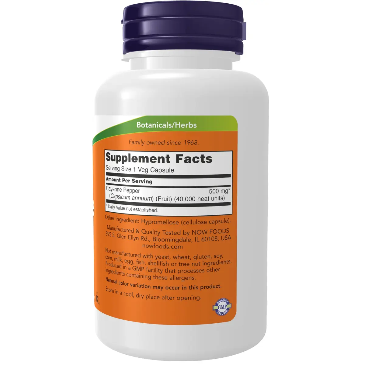 NOW Cayenne (Capsicum annuum) 500 mg | Supports Digestion & Blood Vessels - view 2