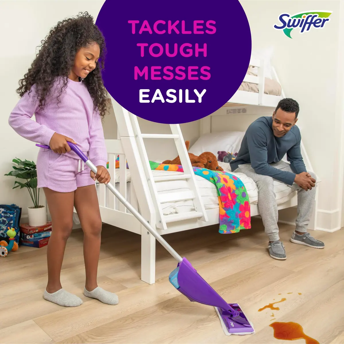Swiffer WetJet Hardwood Floor Cleaner Spray Mop Pad Refill 24 Count | Absorb + Lock Strip for Efficient Cleaning - view 5