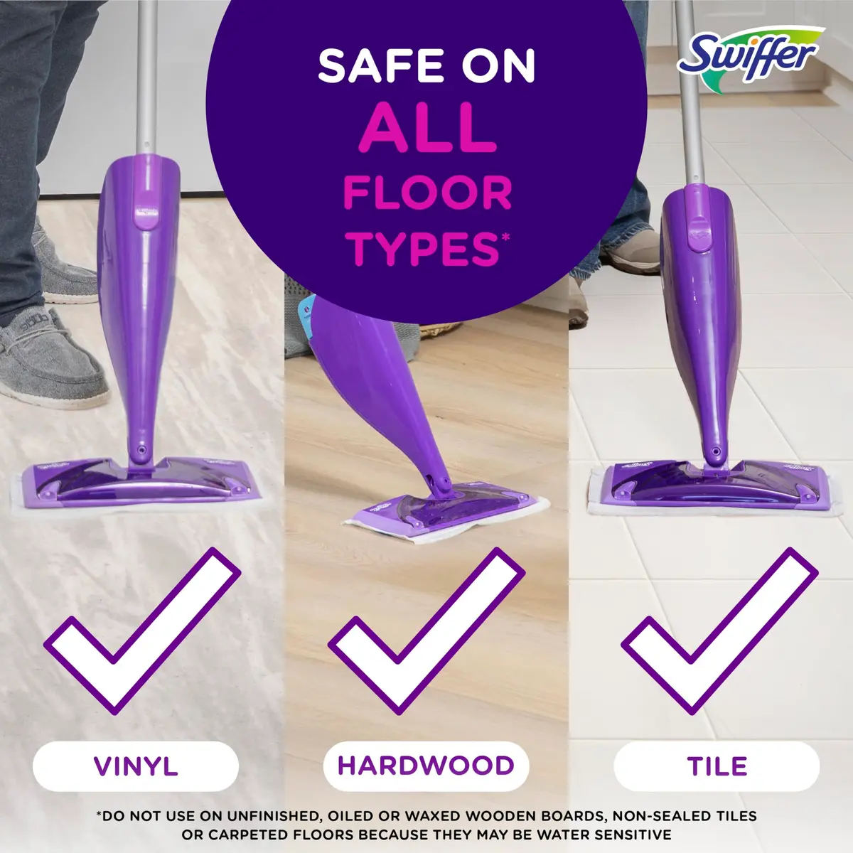 Swiffer WetJet Hardwood Floor Cleaner Spray Mop Pad Refill 24 Count | Absorb + Lock Strip for Efficient Cleaning - view 4