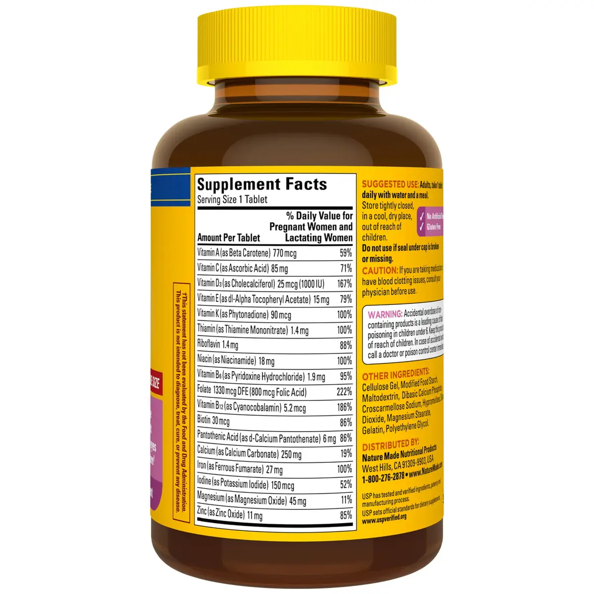 Nature Made Prenatal Multivitamin with Folic Acid, 250 Tablets | Supports Baby & Mom's Health - view 9