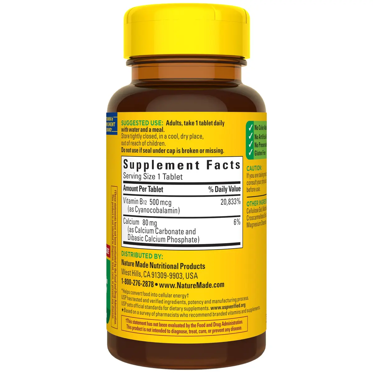 Nature Made Vitamin B12 500 mcg Tablets | Energy Metabolism Support, 200 Count - view 8