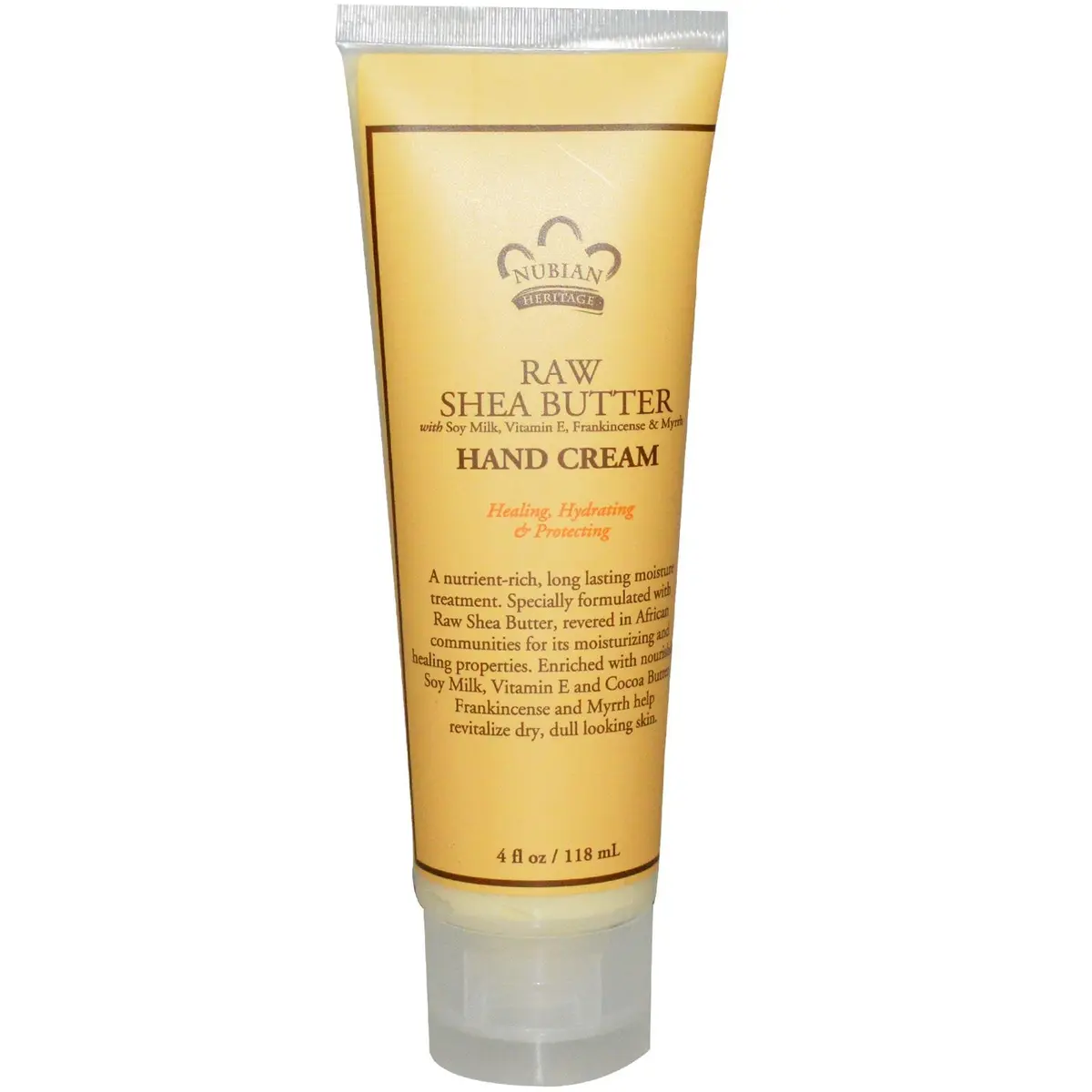 Nubian Heritage Raw Shea Butter Hand Cream 4 Oz | Anti-Aging Moisturizer for Mature Skin - main product image