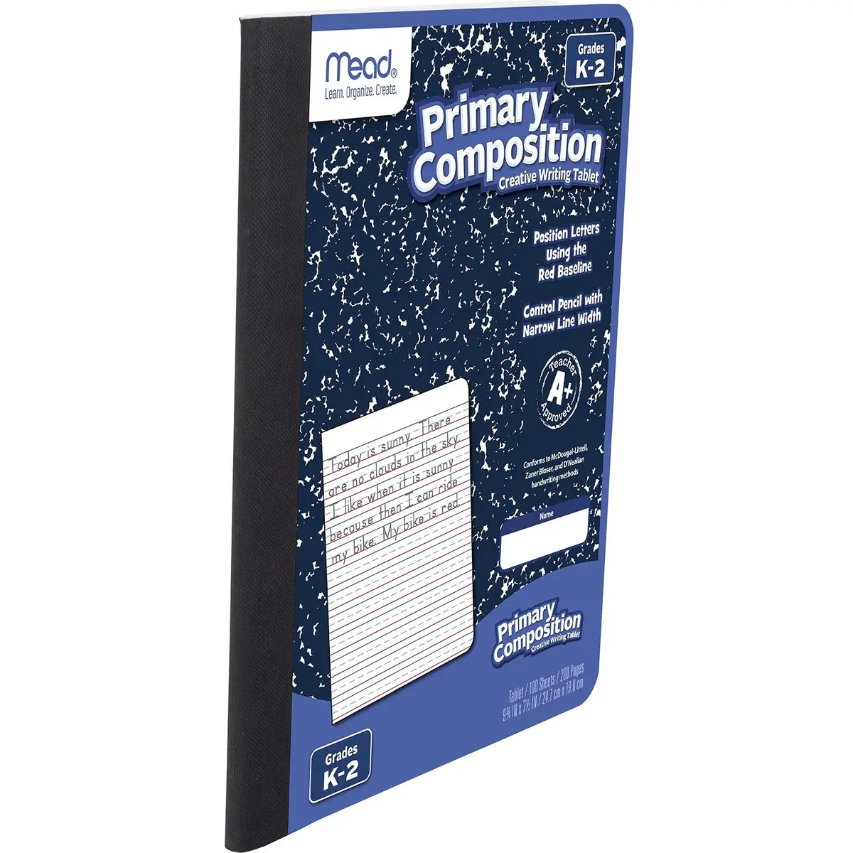 Mead Primary Composition Book, Grades K-2, 100 Sheets (7.5" x 9.75") | Primary Ruled Journal with Manuscript Alphabet - view 8