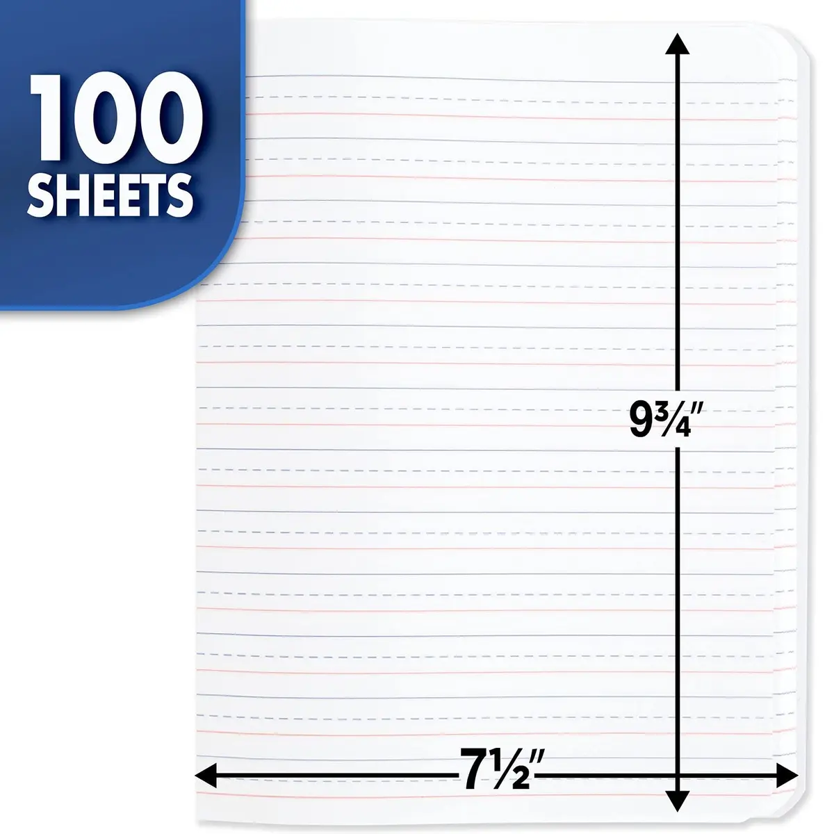 Mead Primary Composition Book, Grades K-2, 100 Sheets (7.5" x 9.75") | Primary Ruled Journal with Manuscript Alphabet - view 2