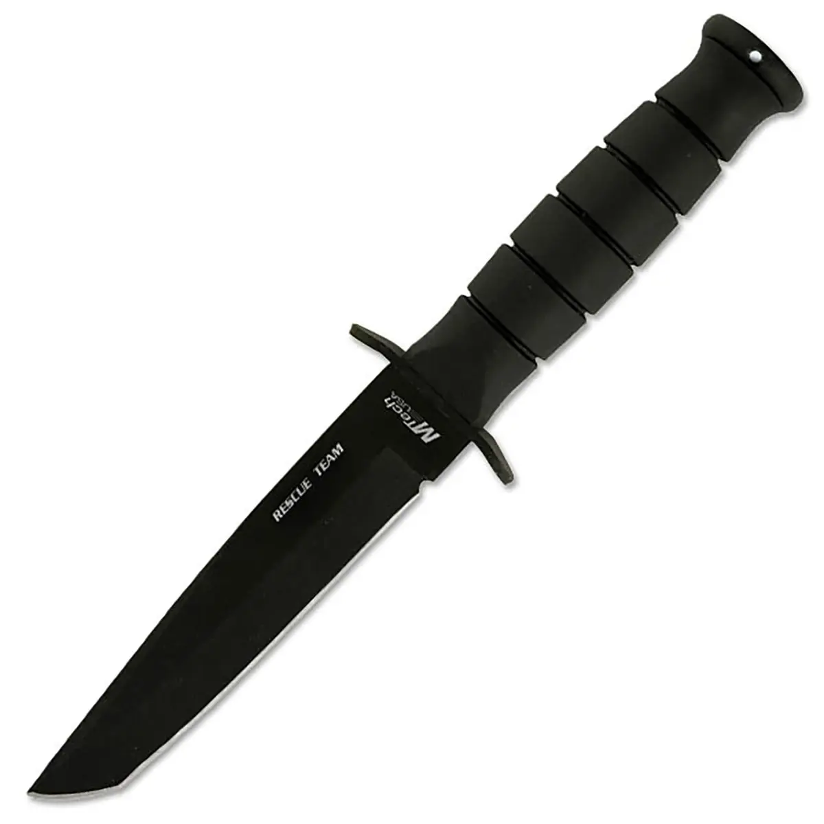 MTECH USA MT-113 Rescue Team Fixed Blade Survival Knife, 10.3" Overall, Black Tanto Blade - main product image