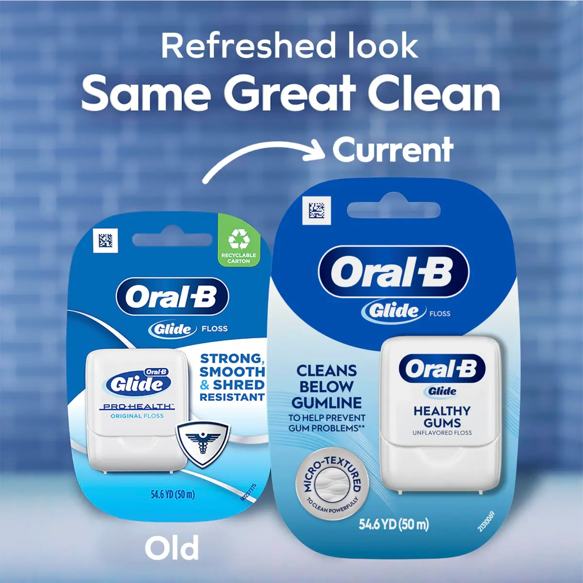 Oral-B Glide Healthy Gums Unflavored Dental Floss 50m (164 ft) | Dentist Recommended for Healthy Gums - view 2