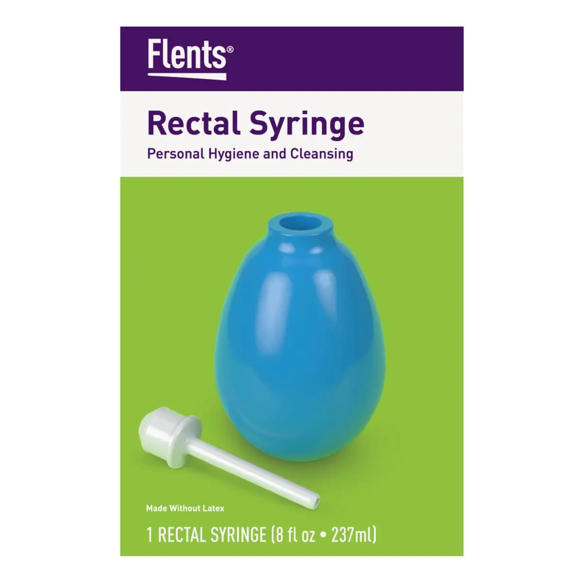 Flents Reusable Rectal Syringe Bulb 8 oz | Latex-Free Personal Hygiene Tool - view 2
