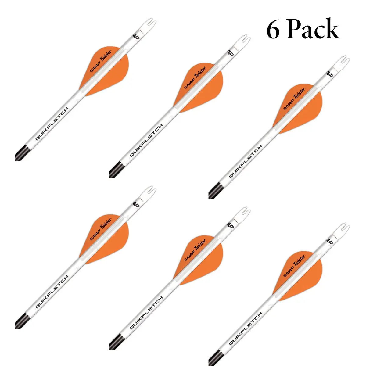 New Archery Products Quikfletch Twister 2" 3-Vane Fletching 6-Pack | Easy Arrow Building for Accuracy - view 2