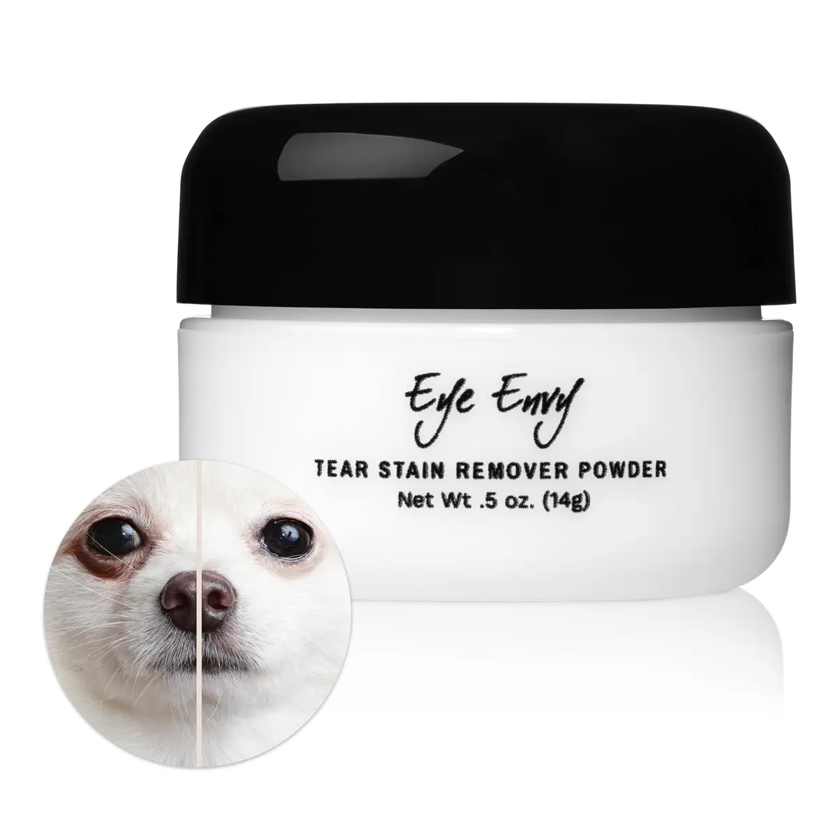 Eye Envy Tear Stain Remover Powder for Dogs and Cats 0.5 oz (14.17 g) | Natural, Safe Formula for Stain-Free Eyes - main product image