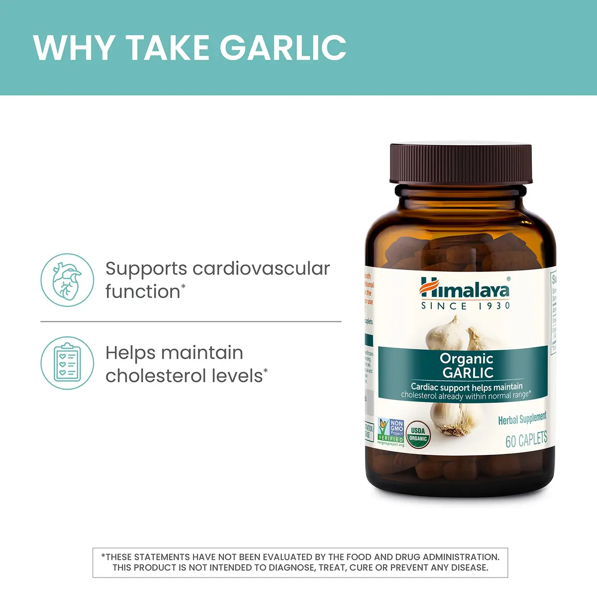 Himalaya USDA Organic Garlic Supplements 1400 mg | Supports Heart & Immunity - view 5