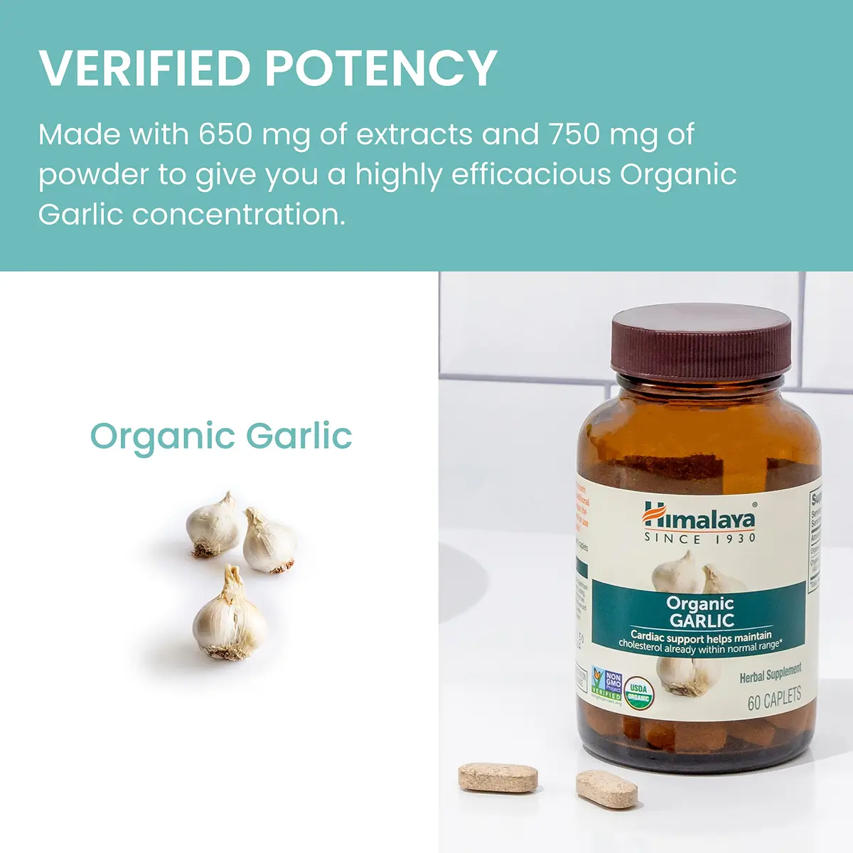 Himalaya USDA Organic Garlic Supplements 1400 mg | Supports Heart & Immunity - view 7