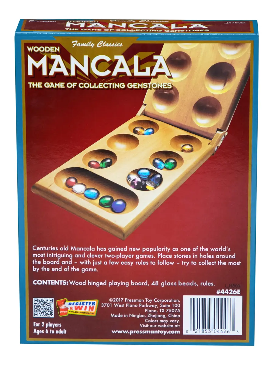 Pressman Mancala Board Game Folding Wooden Classic Strategy Game 68.58 cm x 43.18 cm | Fun Tabletop Game for Adults & Kids - view 4
